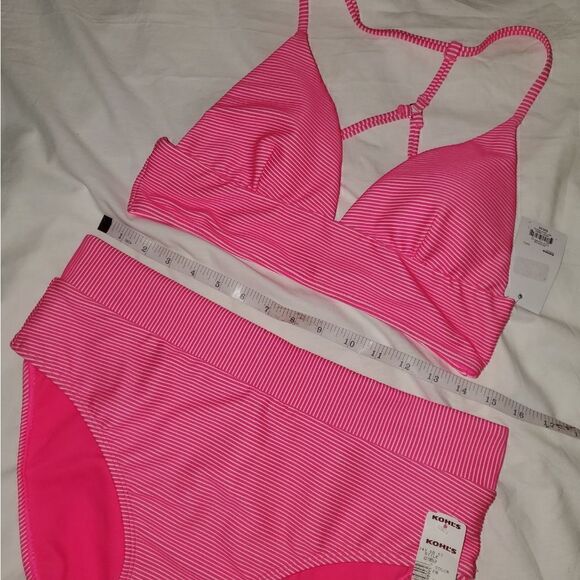 So hot pink ribbed bikini set NWT - Picture 5 of 9